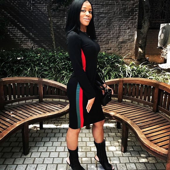 Zara Dresses & Skirts - ZARA MIDI DRESS WITH RED AND GREEN STRIPS SIZE 28